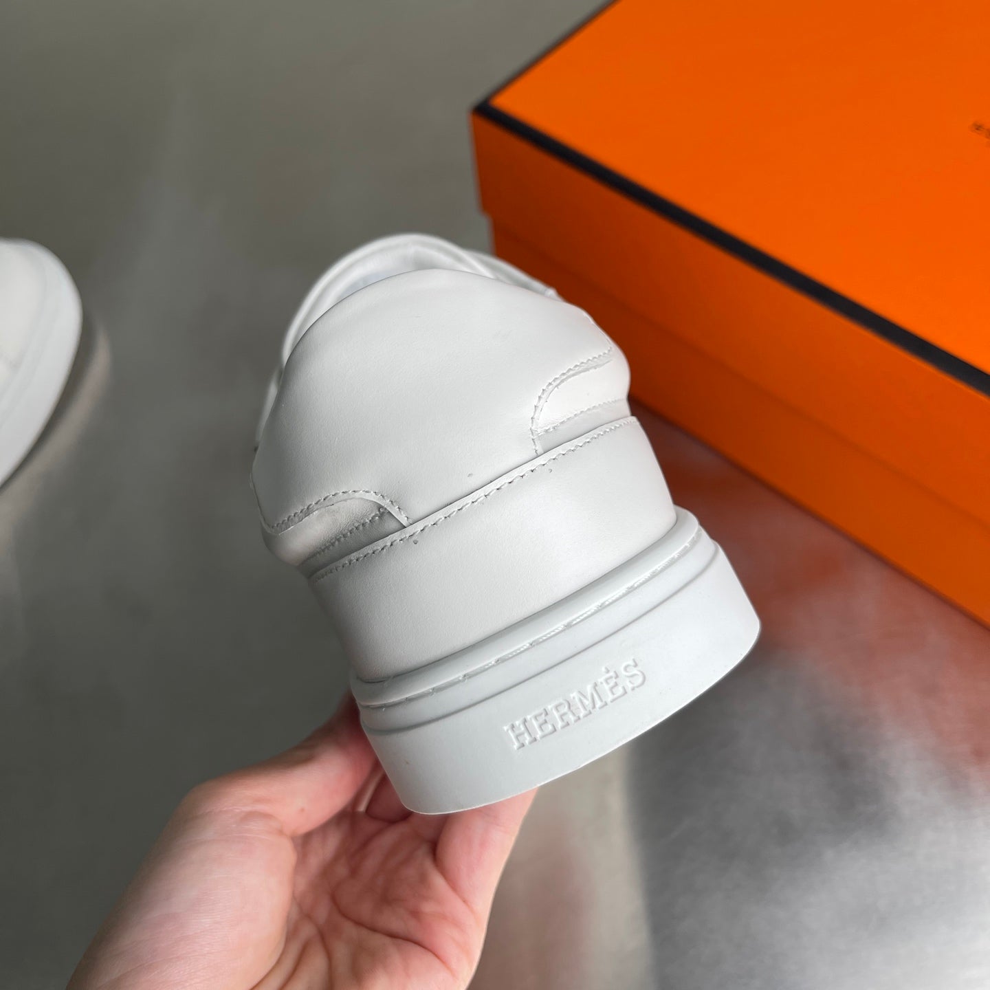 HM Men's Day Sneaker White Lambskin 703793