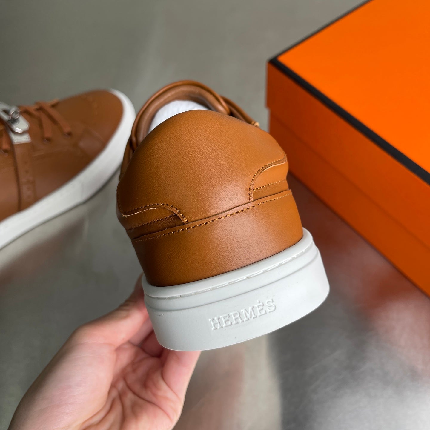 HM Men's Day Sneaker Brown Lambskin 703794