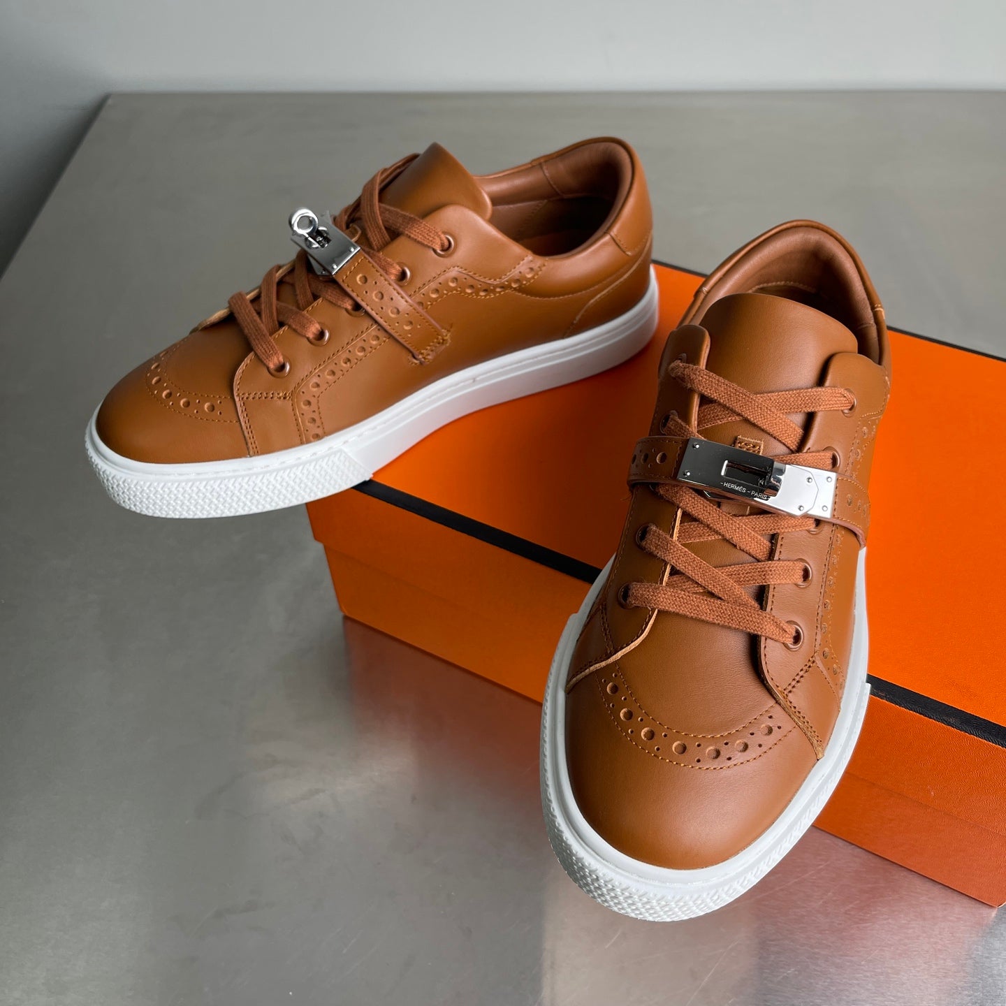 HM Men's Day Sneaker Brown Lambskin 703794