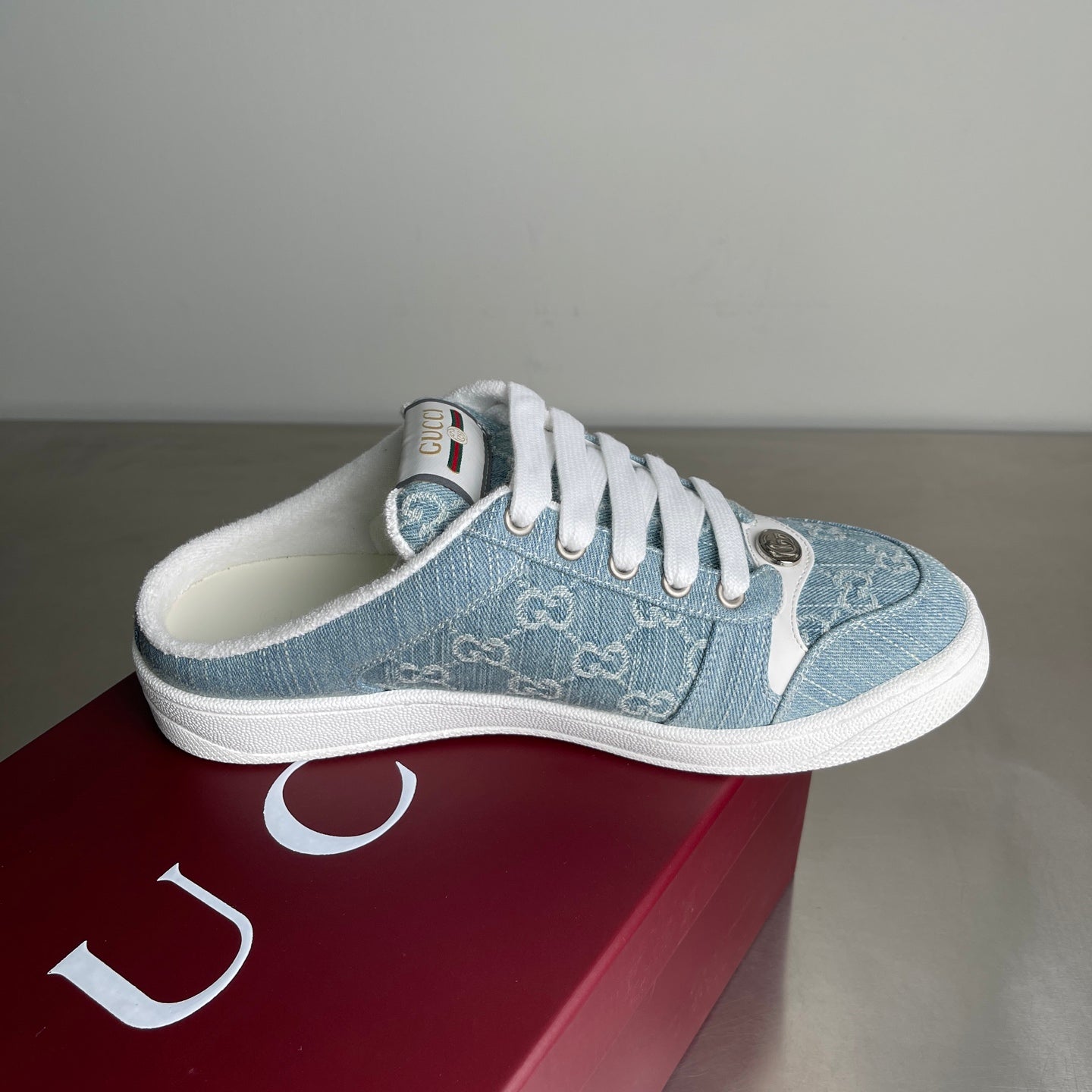 GG Men's Screener Mules Blue Denim 722598