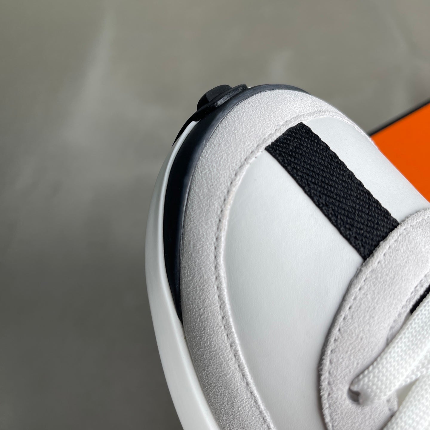 HM Men's Loop Sneaker White Calfskin Suede 741464