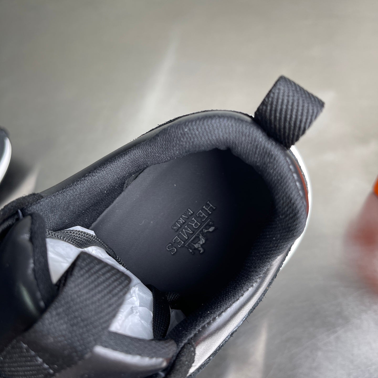 HM Men's Loop Sneaker Black Calfskin Suede 741467