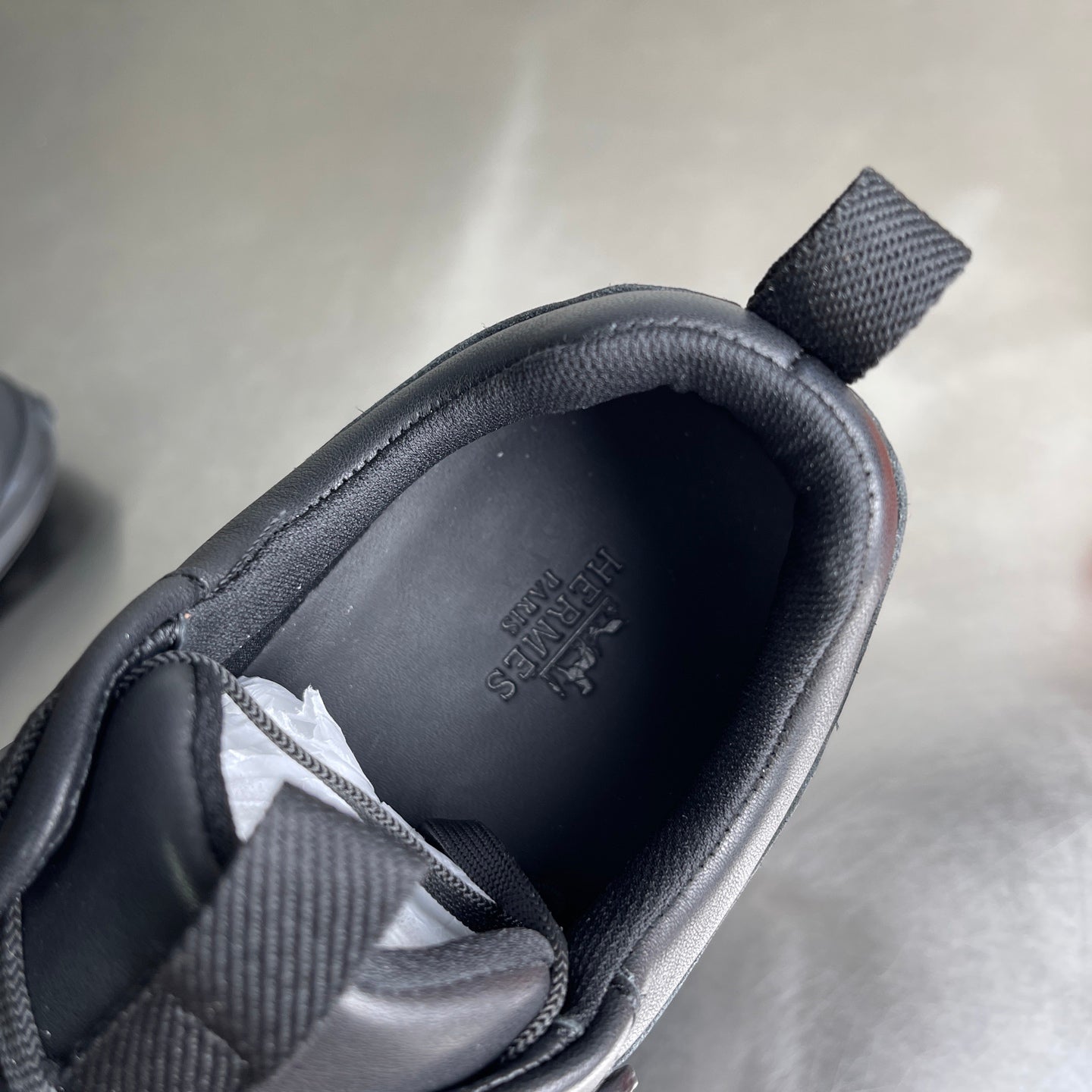 HM Men's Loop Sneaker Black Calfskin 741469