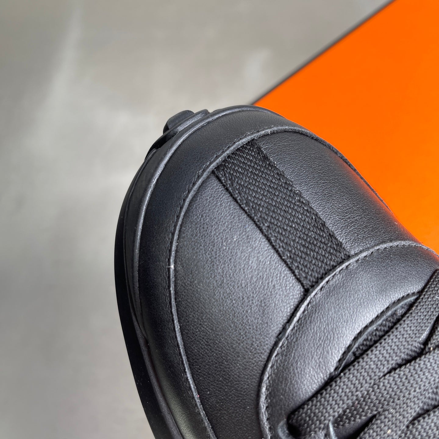 HM Men's Loop Sneaker Black Calfskin 741469