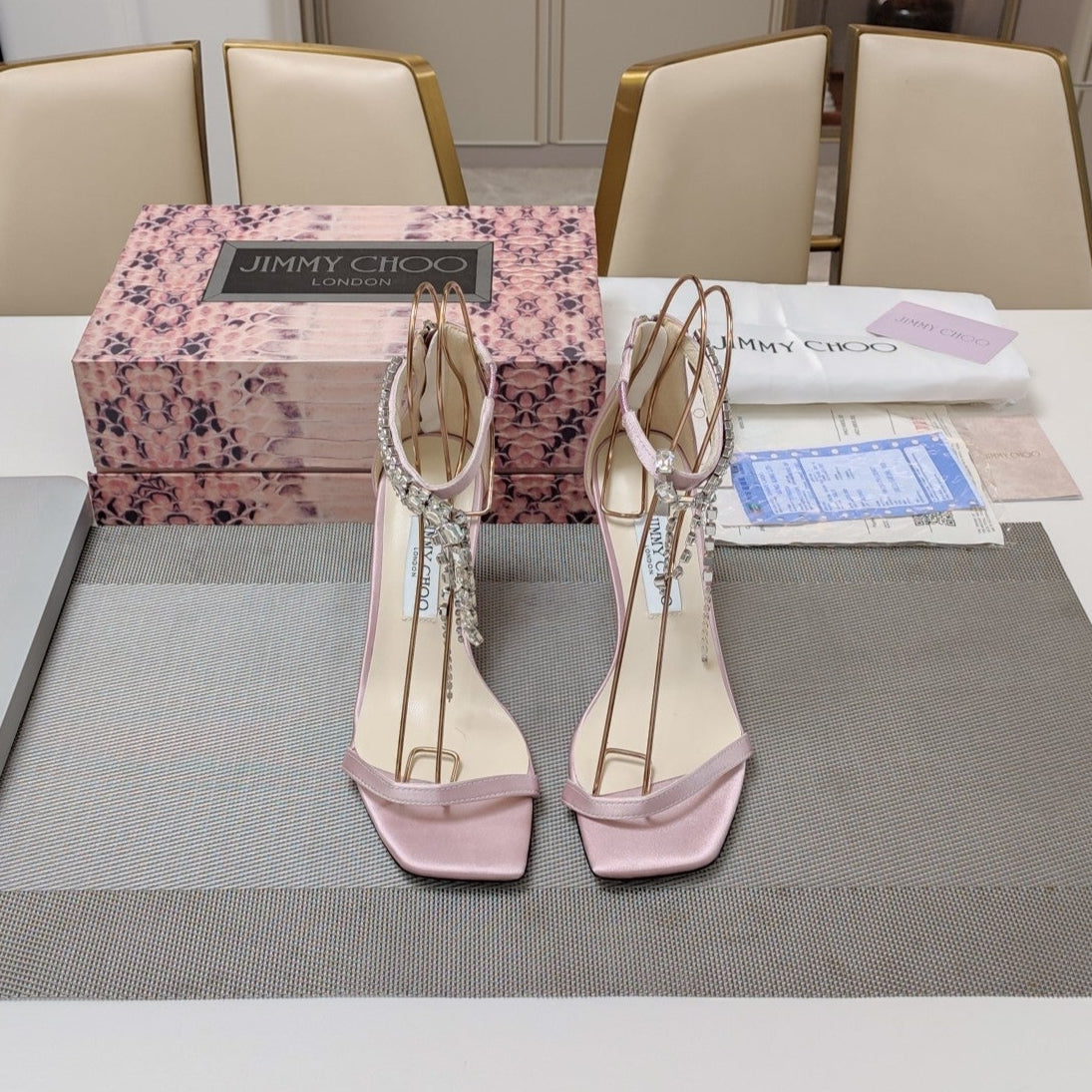 Jimmy 25 Verity Sandal 70 Lemonade Pink Silk 240035