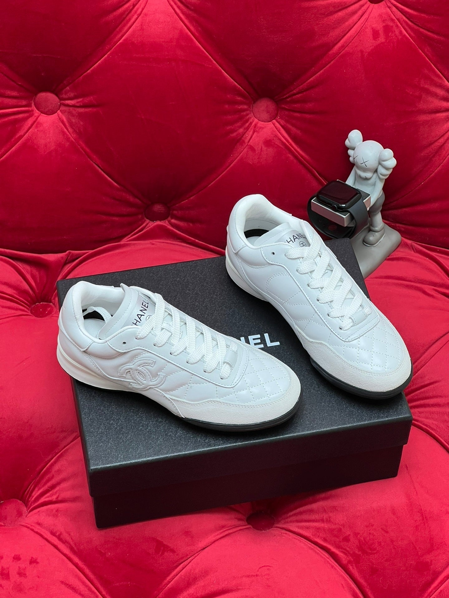 cc low sneaker white quilted calfskin