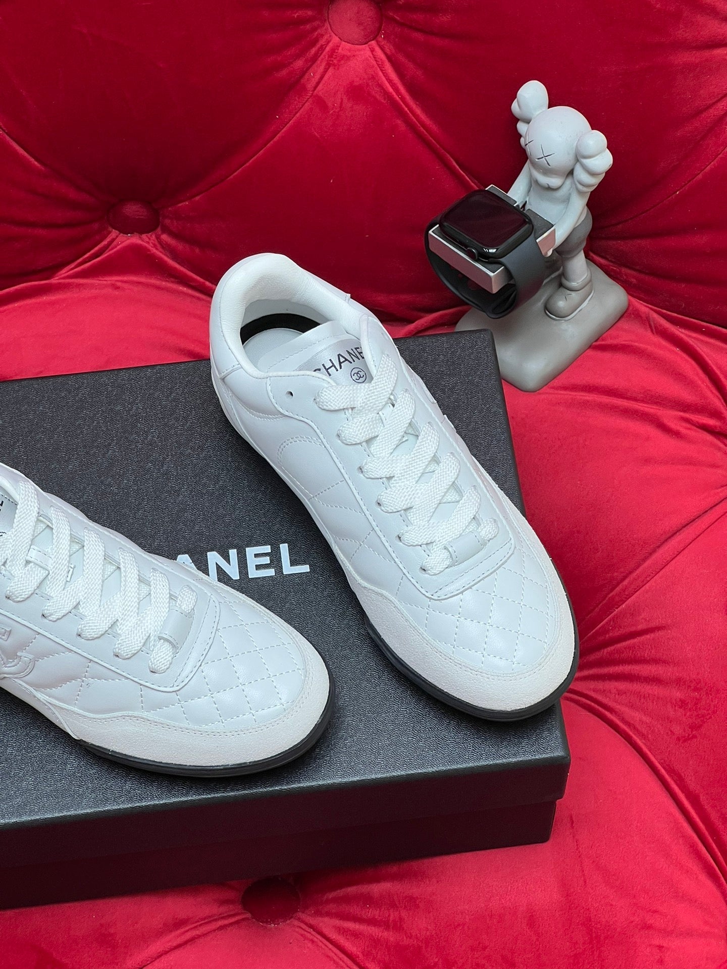 cc low sneaker white quilted calfskin