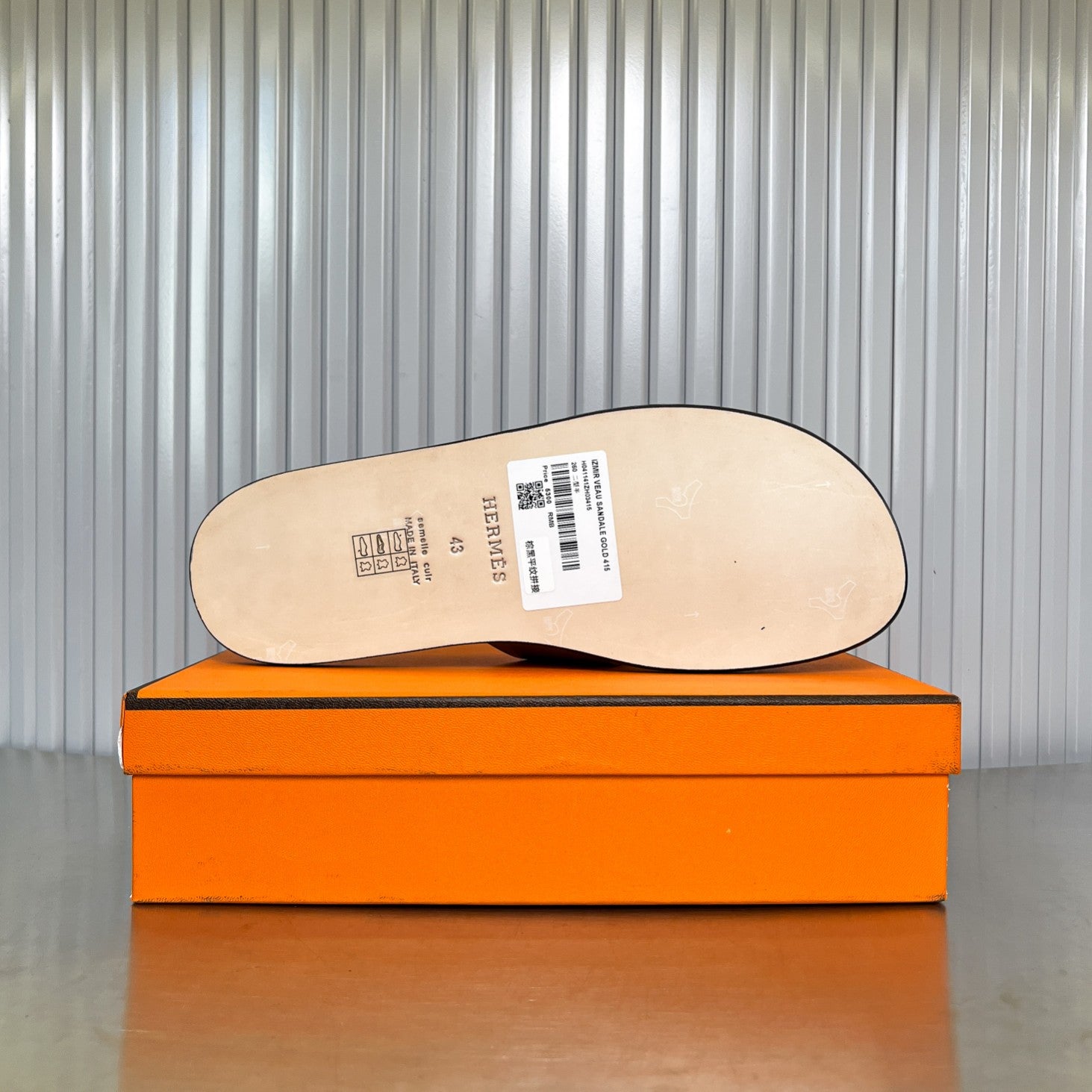 HM Men's Izmir Slide White Mix Blue Cowhide 588512