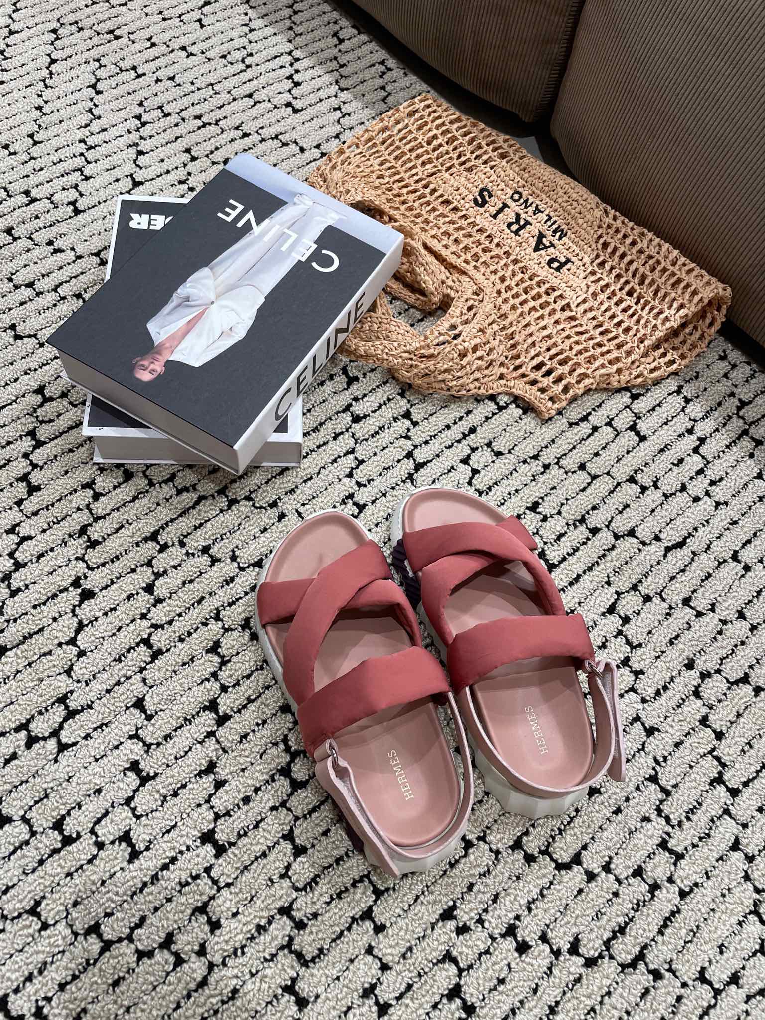 ELECTRIC SANDAL ROUGE CALFSKIN