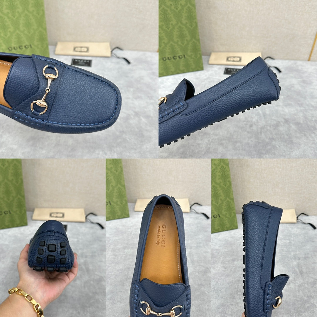 GG Men's Loafer Blue Cowhide 522539