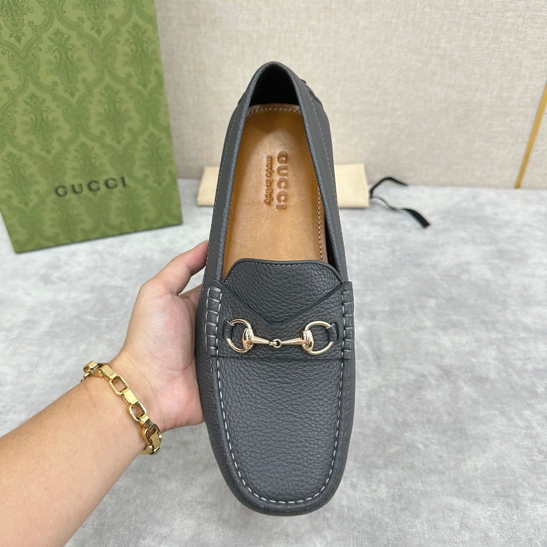 GG Men's Loafer Grey Cowhide 522540