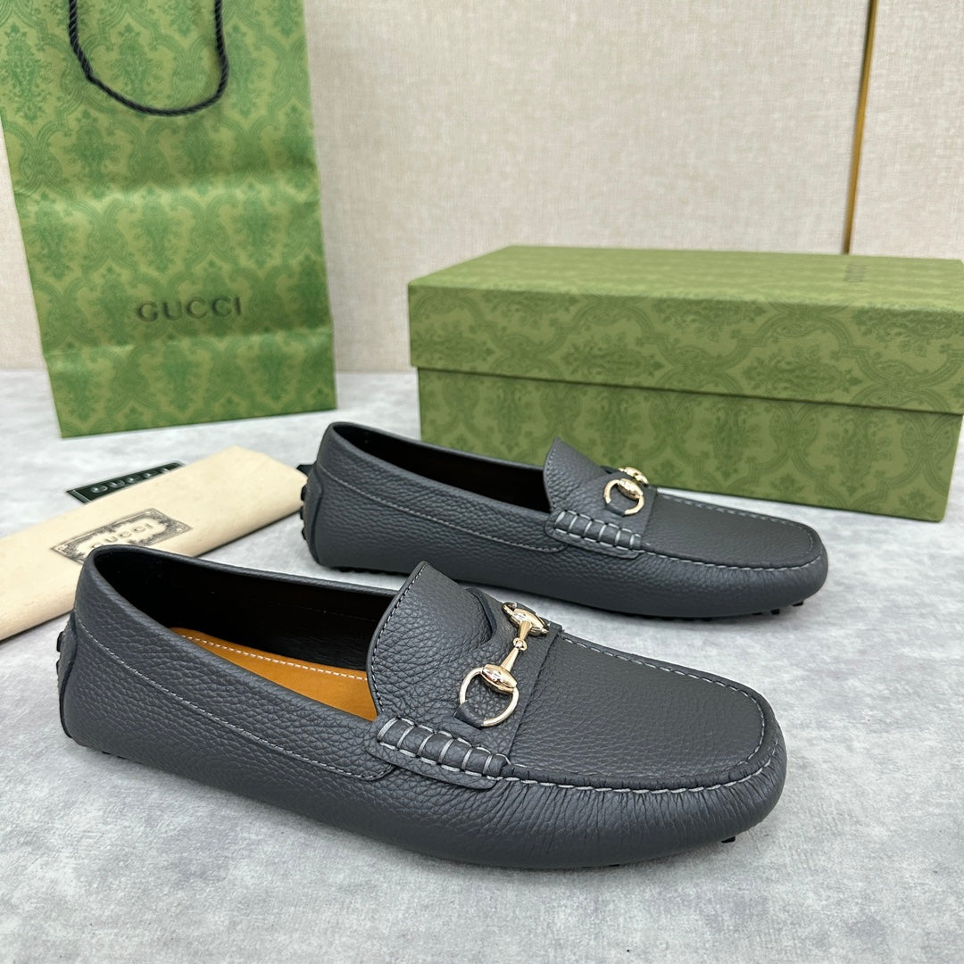 GG Men's Loafer Grey Cowhide 522540