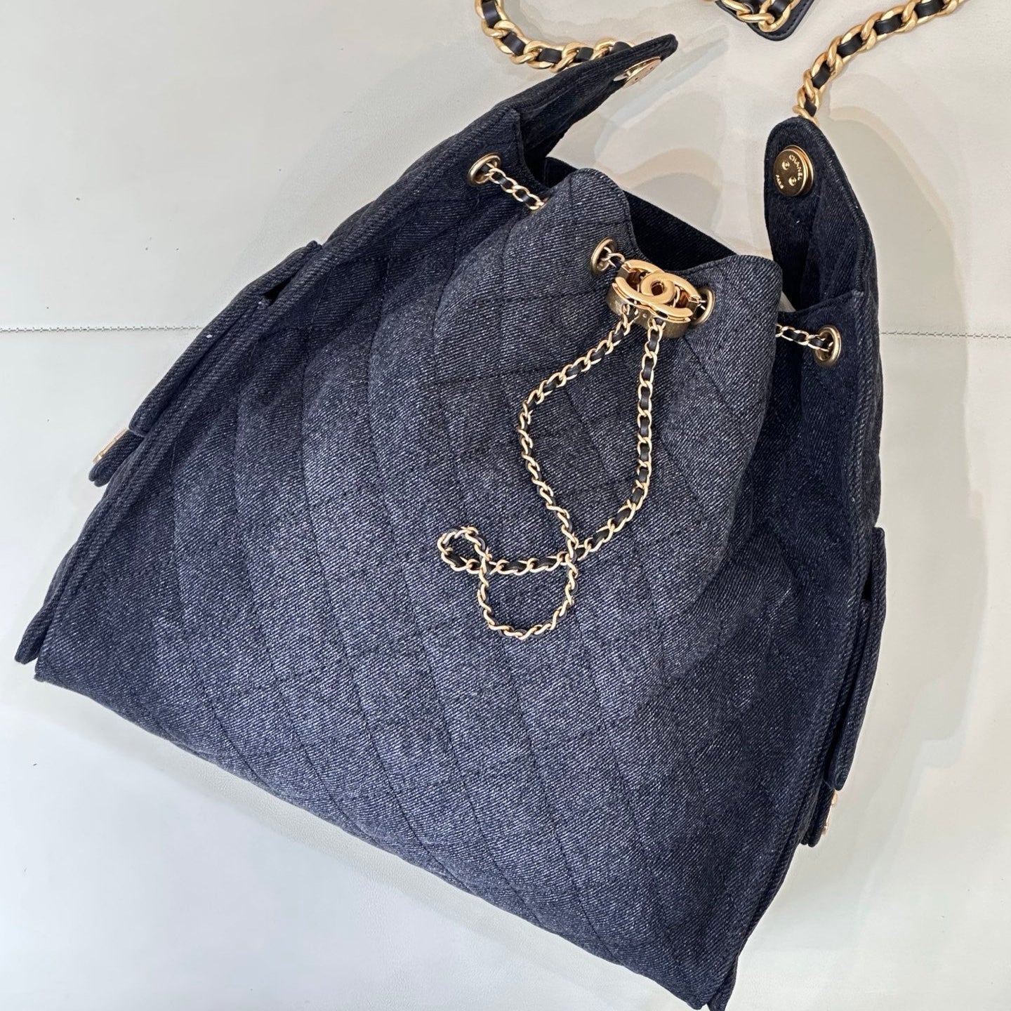 CC 25C Hobo Bags 40cm Dark Blue Denim