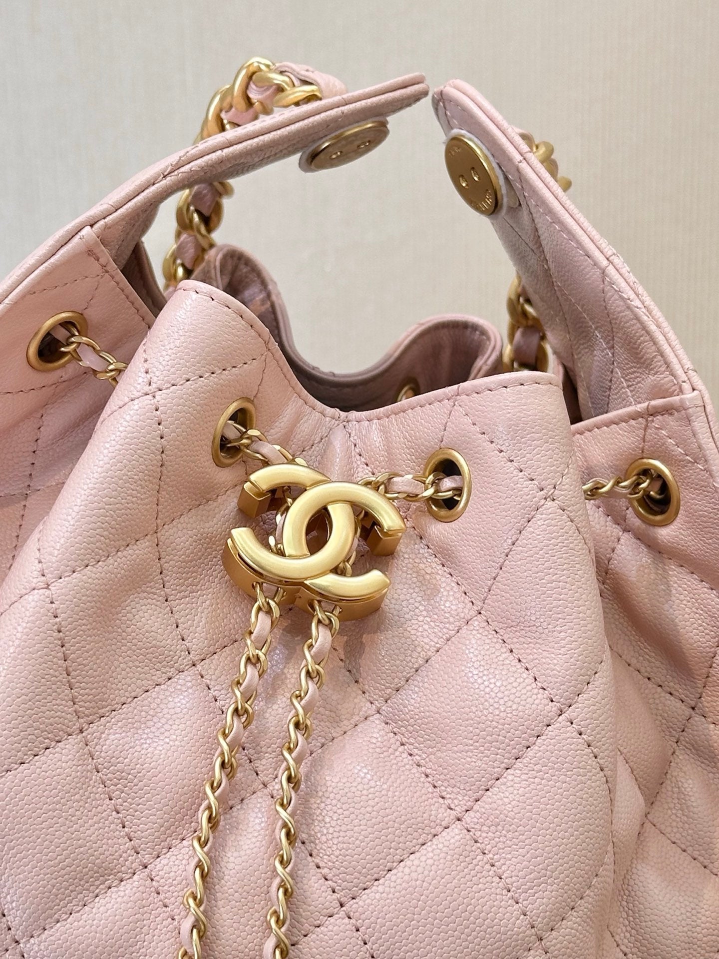 CC 25C Hobo Bags 40cm Pink Grained Calfskin