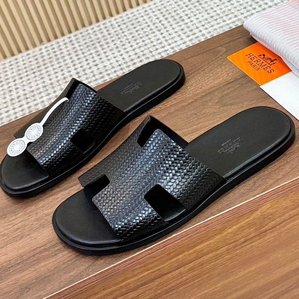 HM Izmir Sandal Black Rose Leather 294342