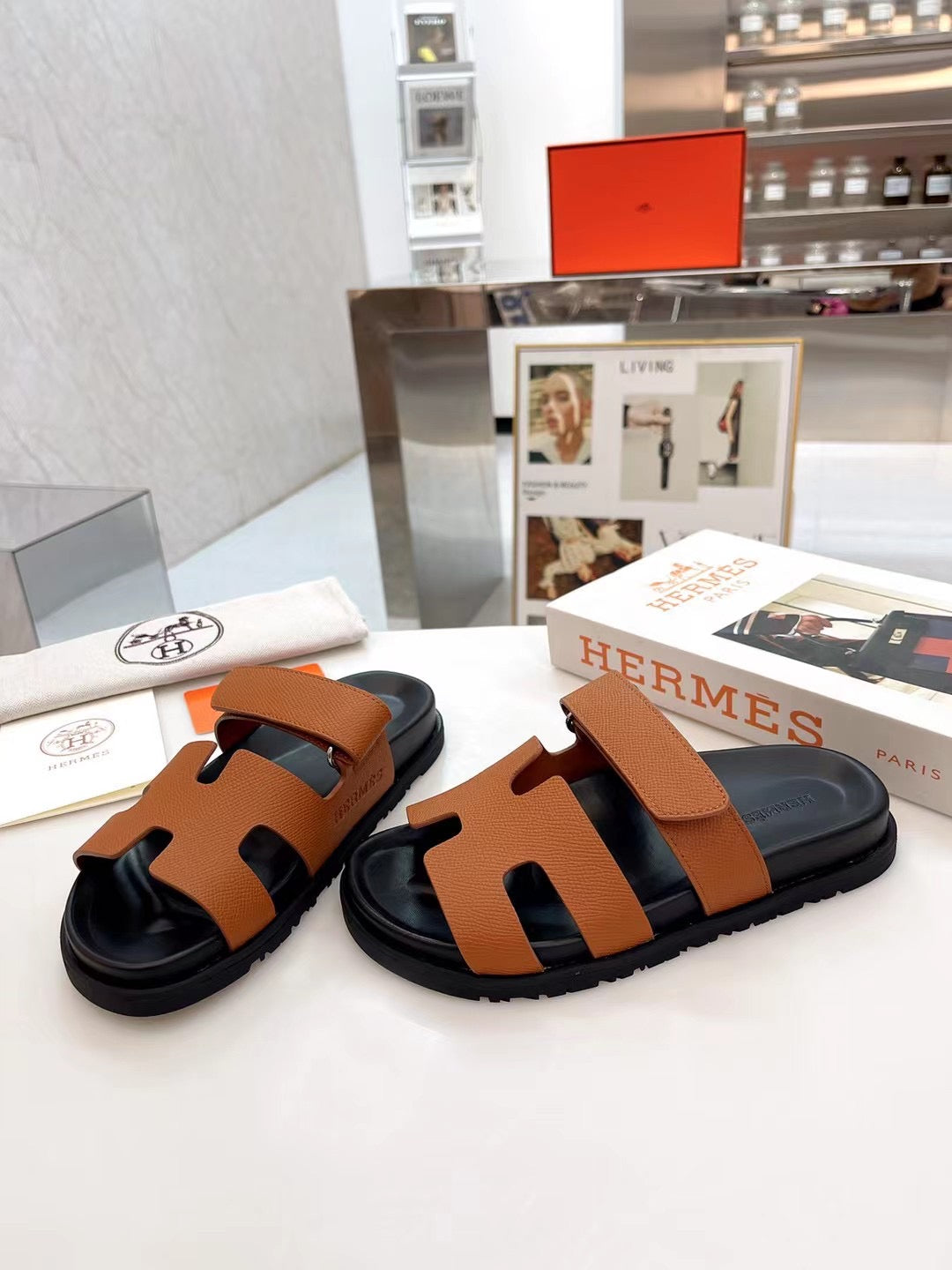 HM 2025 Chypre Sandals Brown Chocolate Cowhide 294376