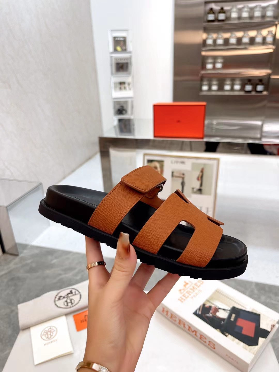 HM 2025 Chypre Sandals Brown Chocolate Cowhide 294376