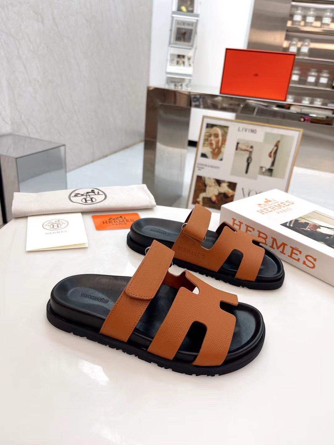 HM 2025 Chypre Sandals Brown Chocolate Cowhide 294376