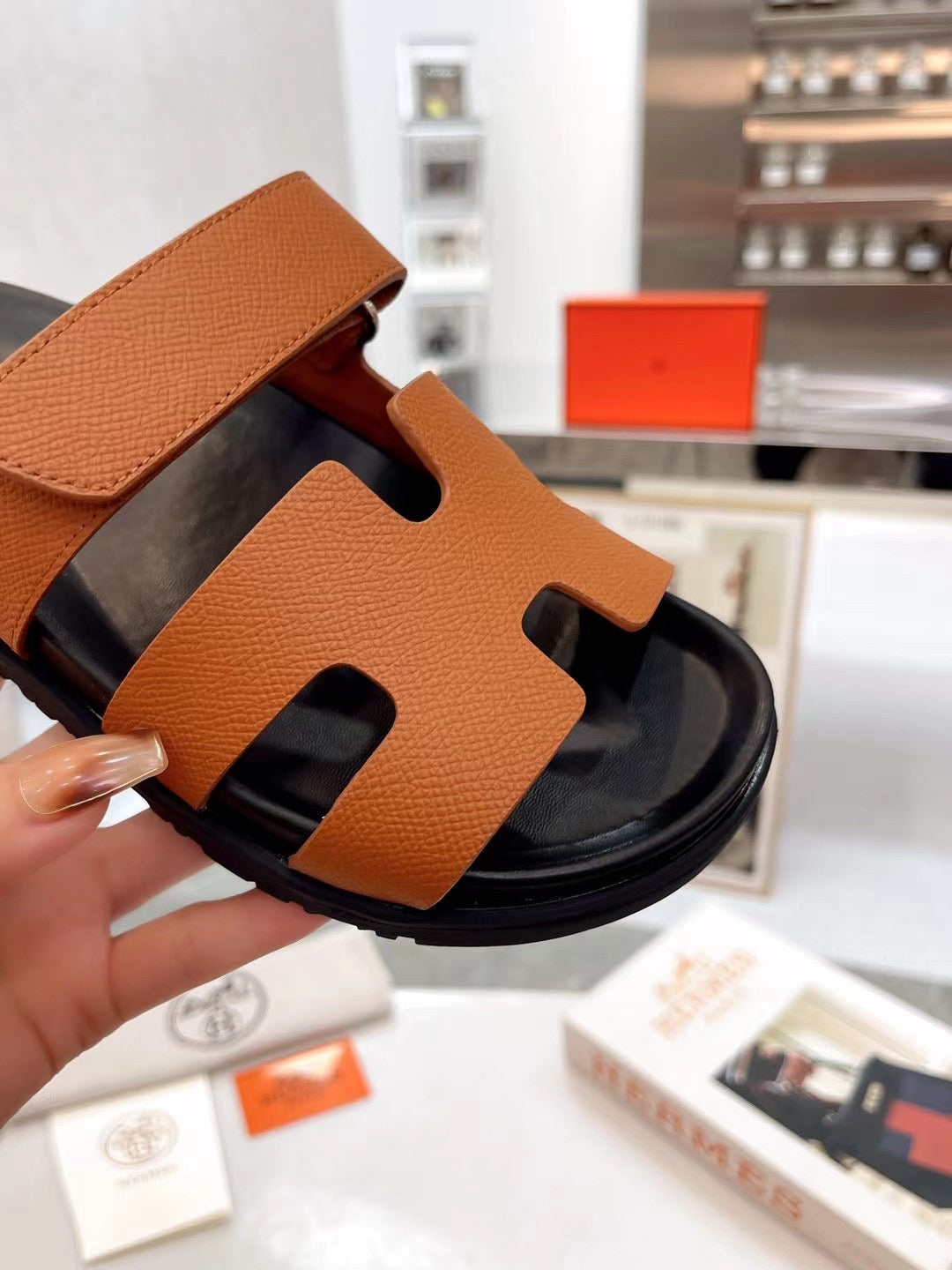 HM 2025 Chypre Sandals Brown Chocolate Cowhide 294376