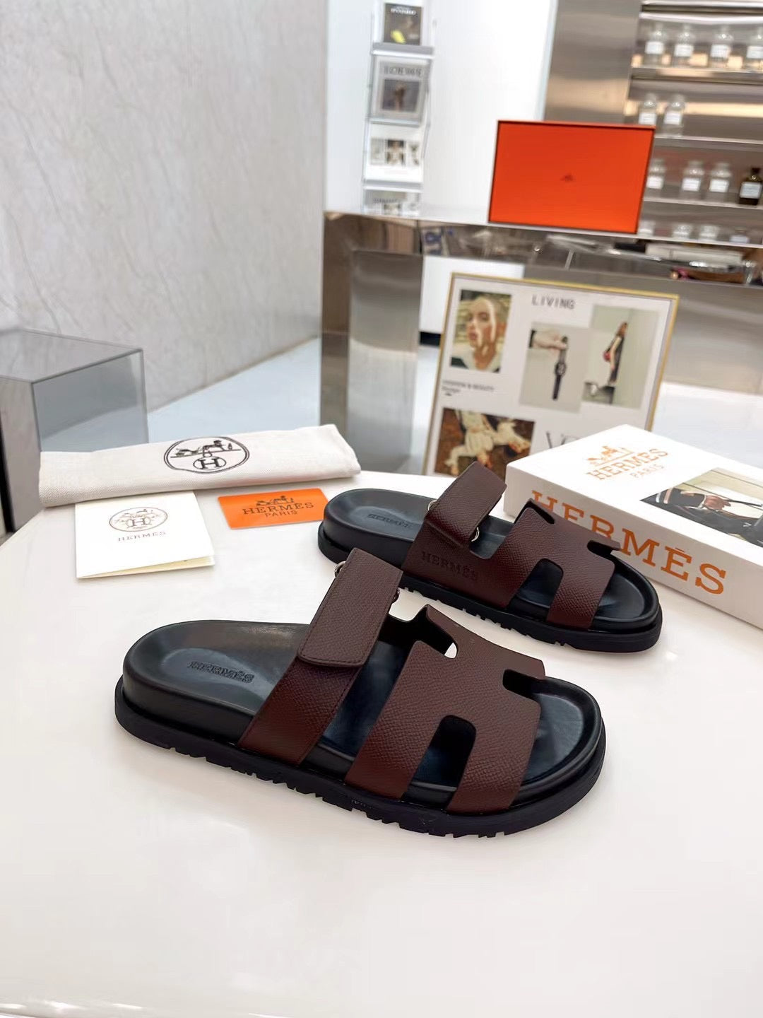 HM 2025 Chypre Sandals Dark Brown Cowhide 294377