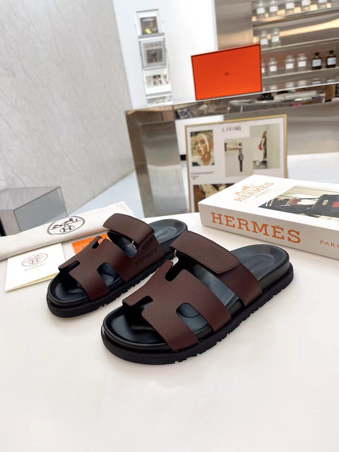 HM 2025 Chypre Sandals Dark Brown Cowhide 294377