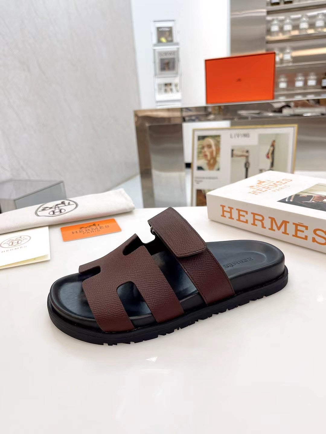 HM 2025 Chypre Sandals Dark Brown Cowhide 294377