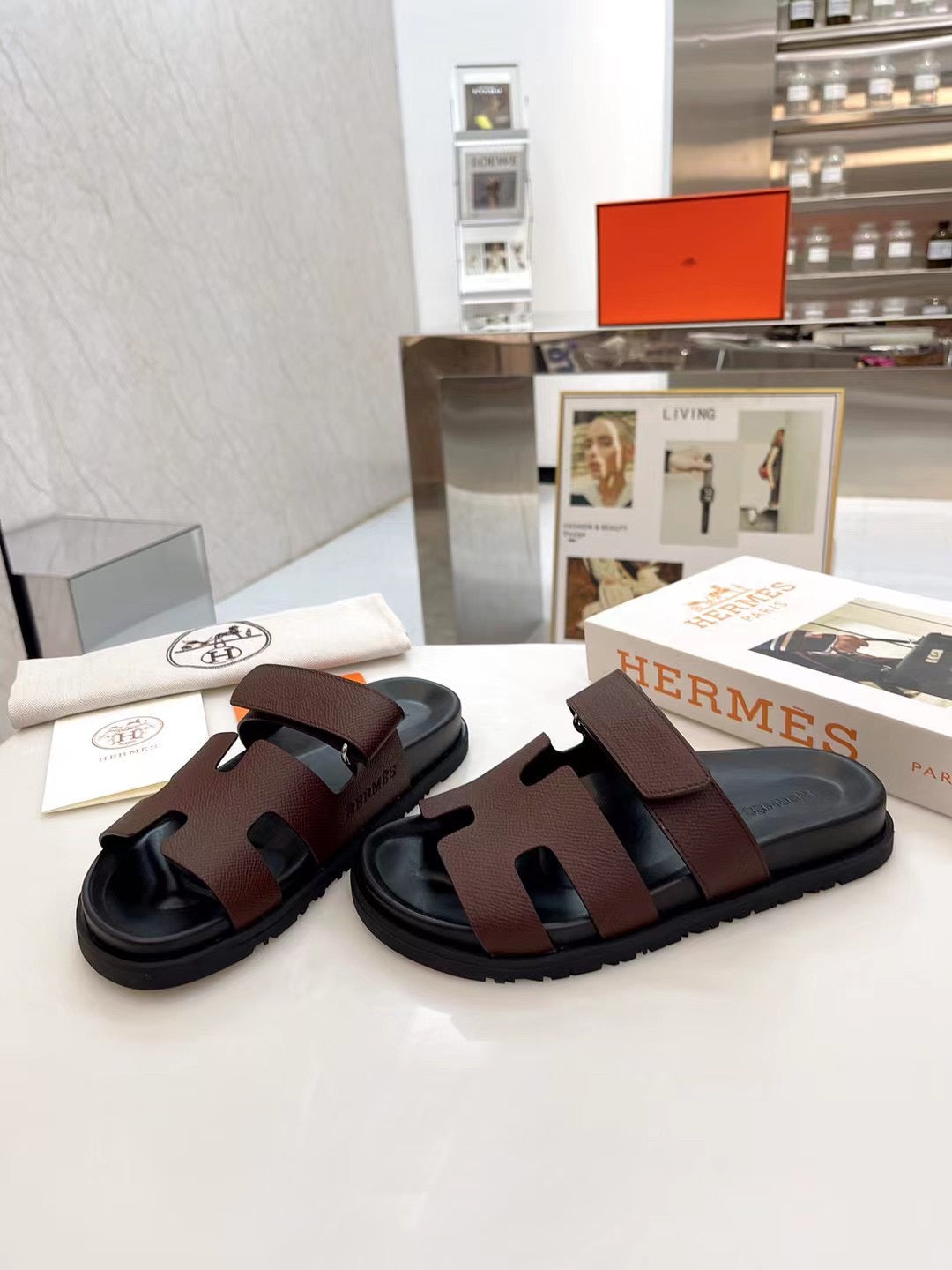 HM 2025 Chypre Sandals Dark Brown Cowhide 294377
