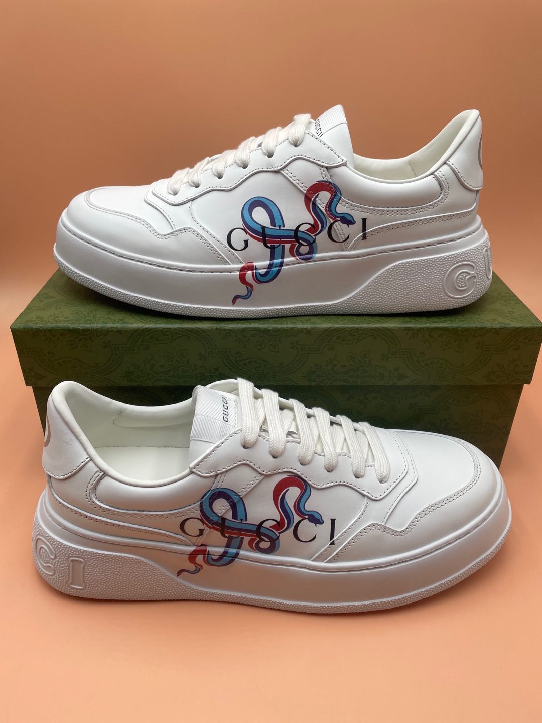 GG Men's  Sneaker White Cowhide 523543