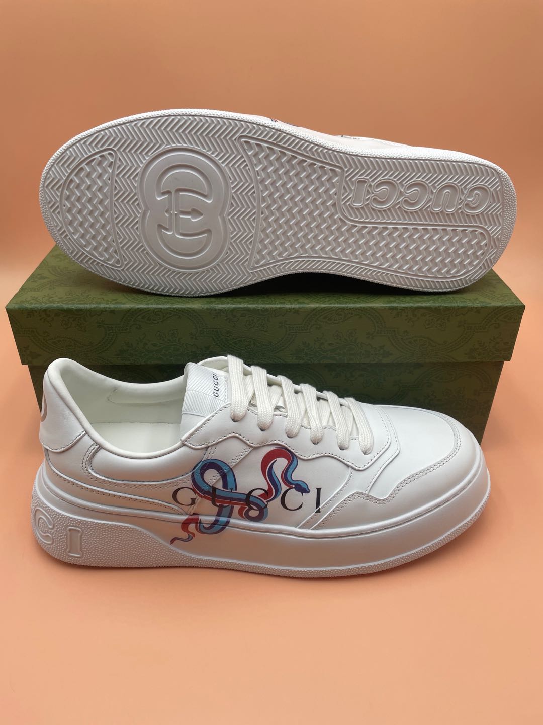 GG Men's  Sneaker White Cowhide 523543