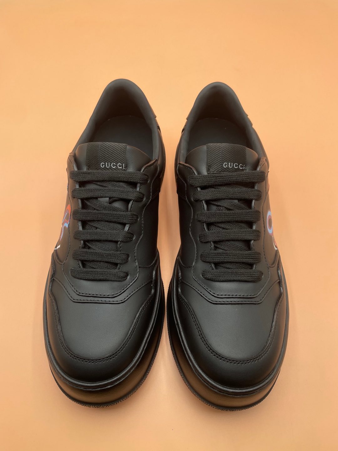 GG Men's Sneaker Black Cowhide 523544