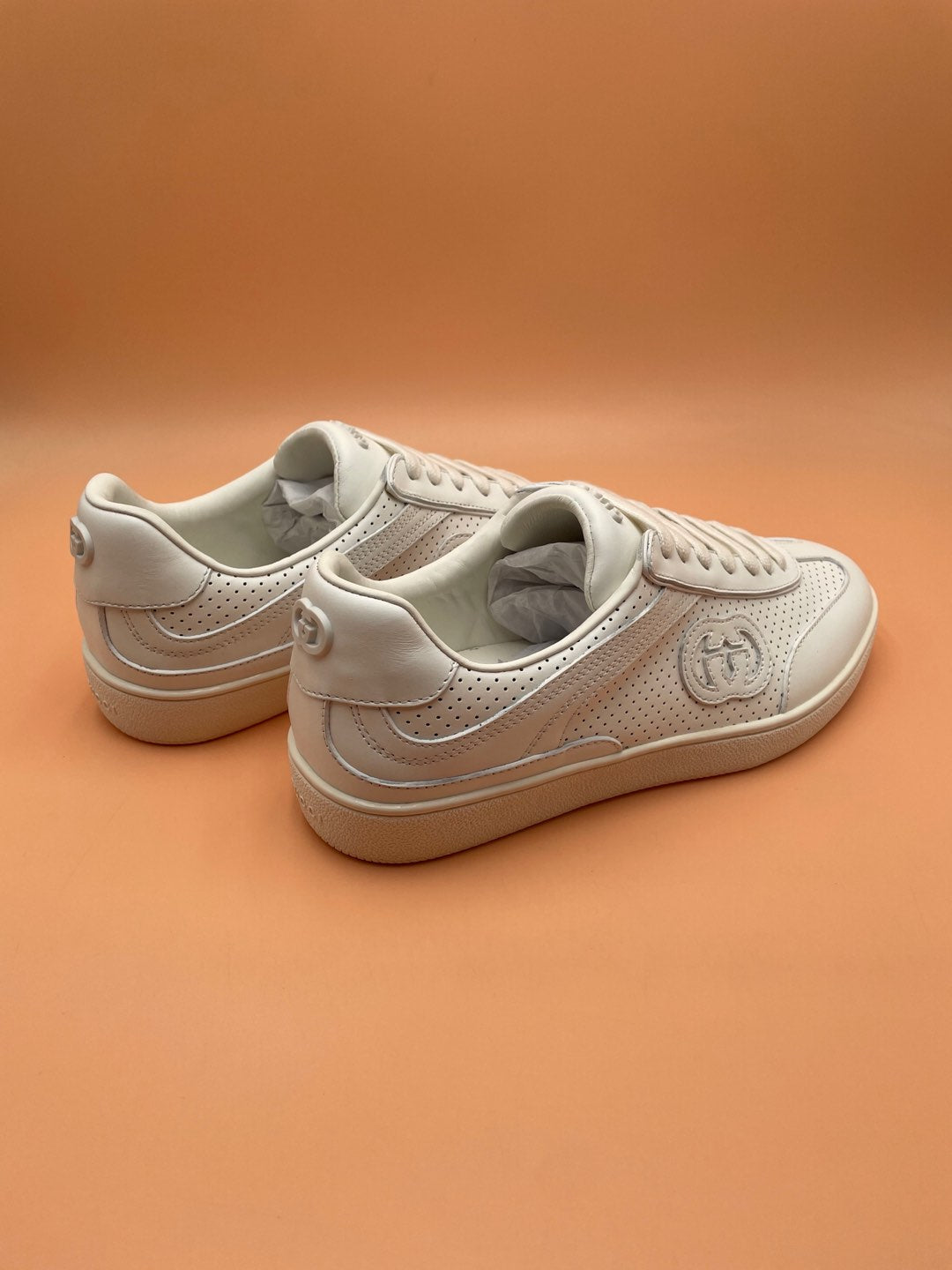 GG Men's G75 Sneaker White Cowhide 523545