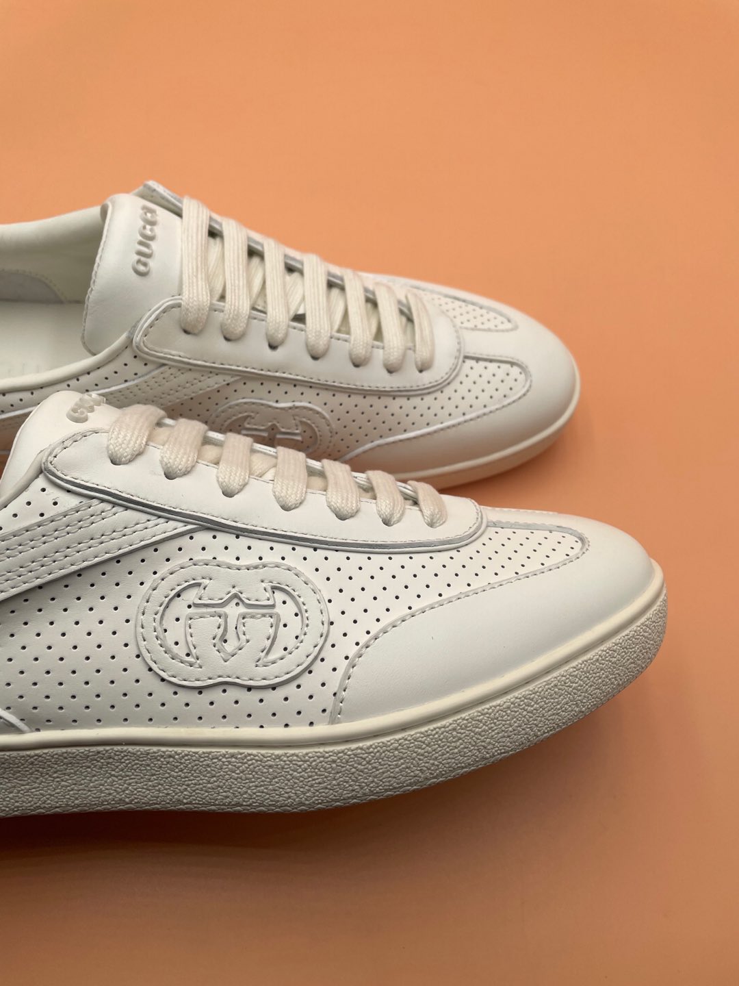 GG Men's G75 Sneaker White Cowhide 523545