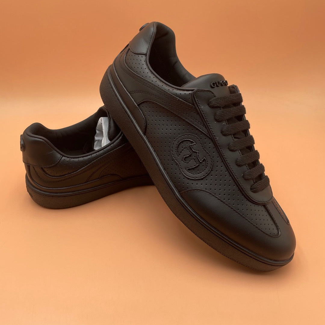 GG Men's G75 Sneaker Black Cowhide 523546