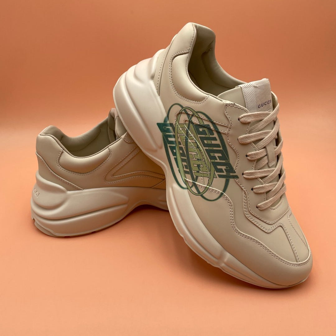 GG Men's Rhyton Sneaker Beige Sheepskin 523547