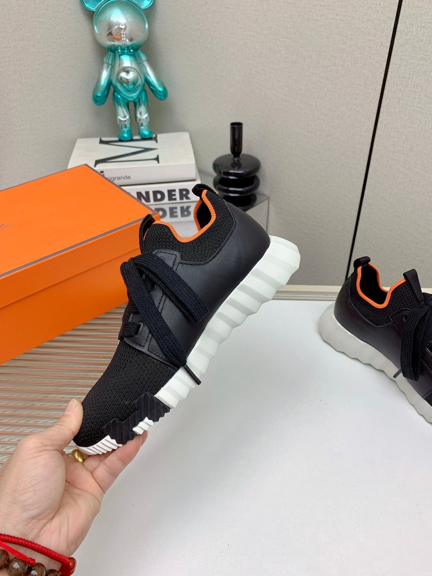 HM Depart Slip-on Sneaker In Black Woven Fabric 106328