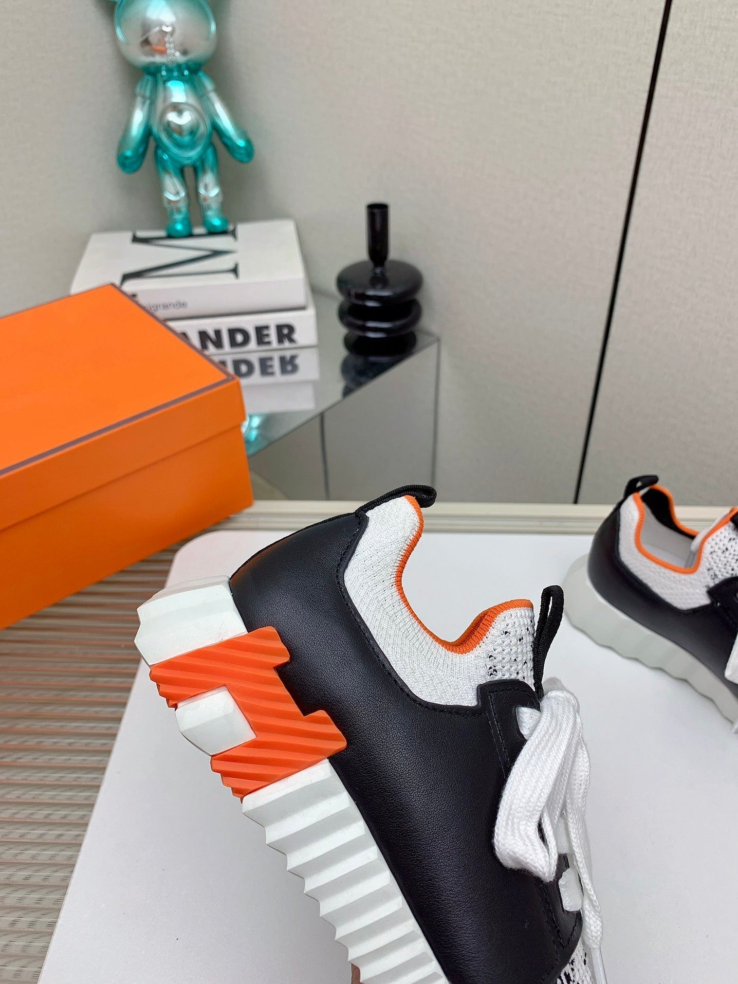 HM Depart Slip-on Sneaker In Black Omber Woven Fabric 106329