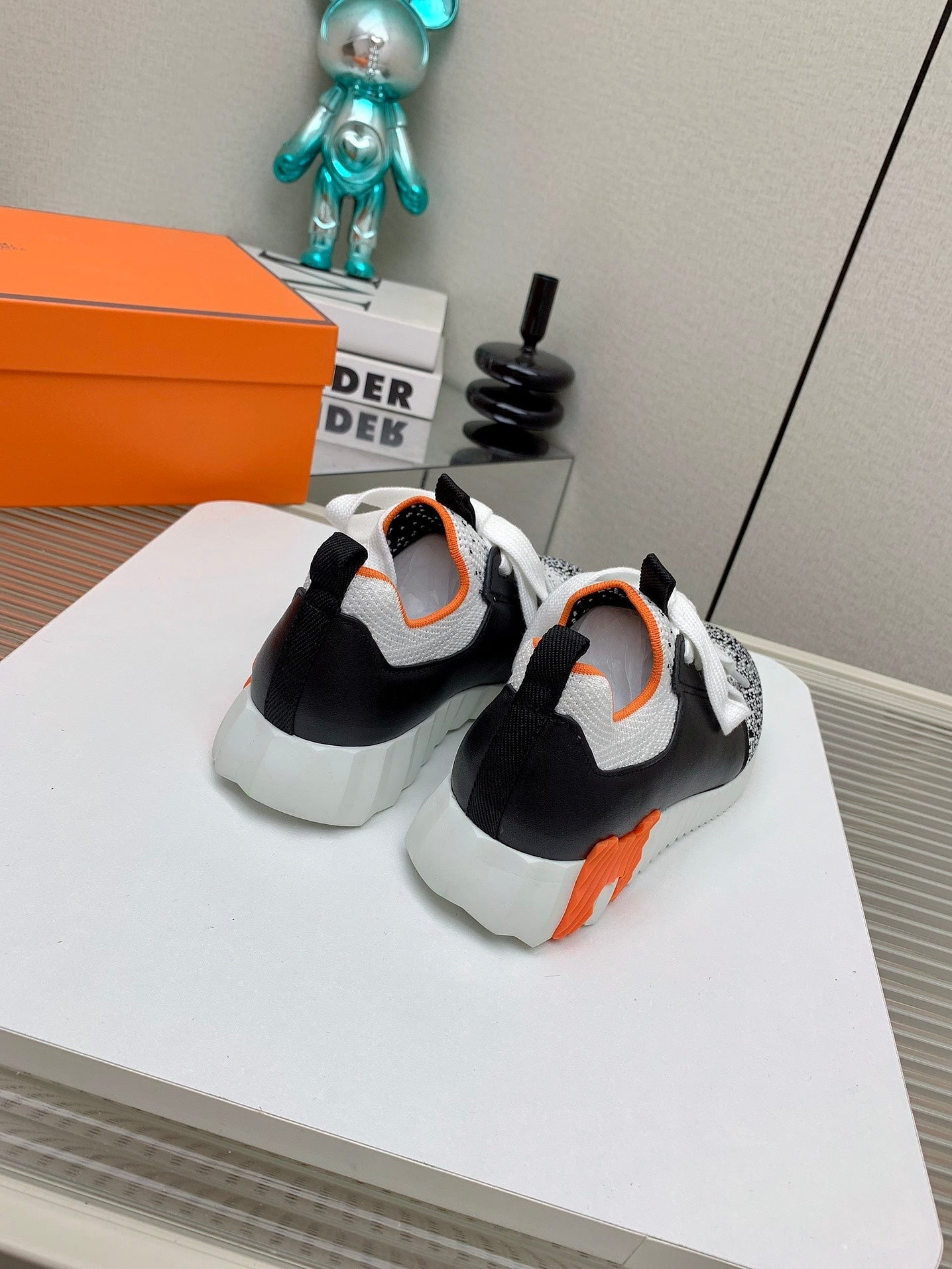 HM Depart Slip-on Sneaker In Black Omber Woven Fabric 106329