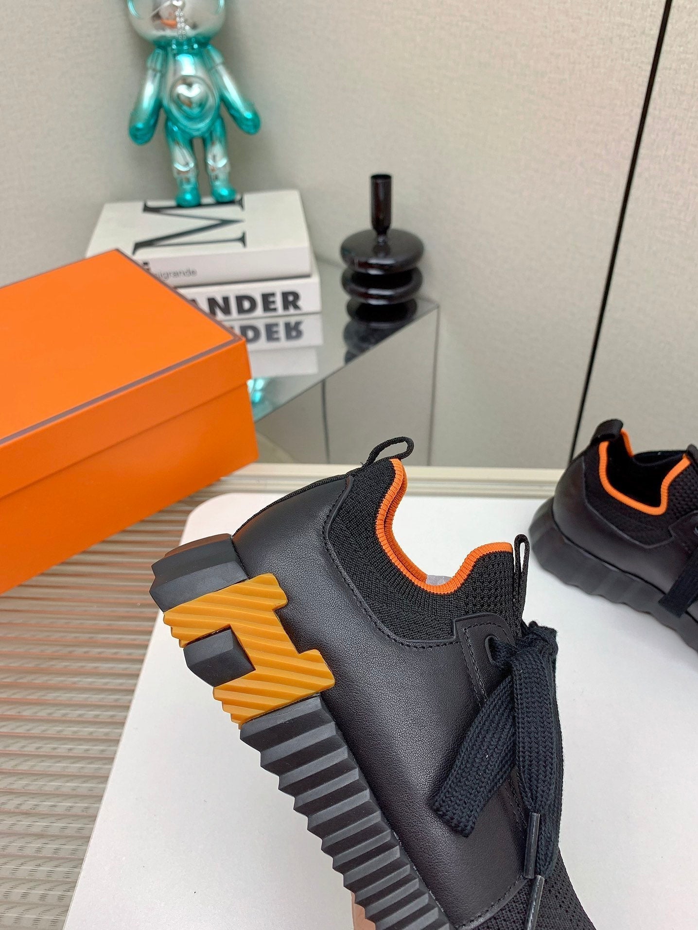 HM Depart Slip-on Sneaker In Black Woven Fabric 106331