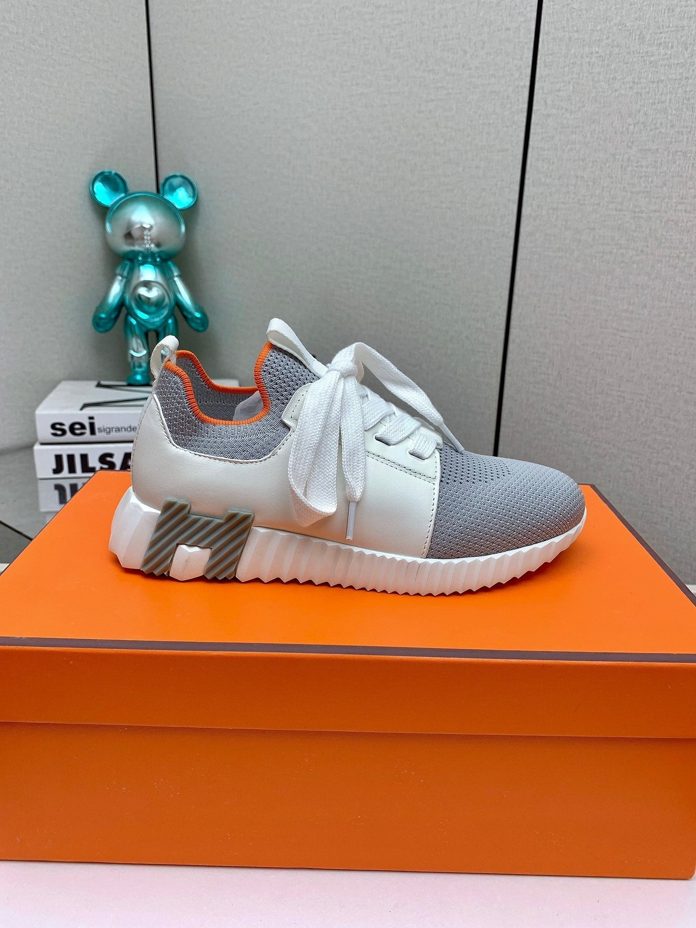 HM Depart Slip-on Sneaker In Grey Woven Fabric 106340