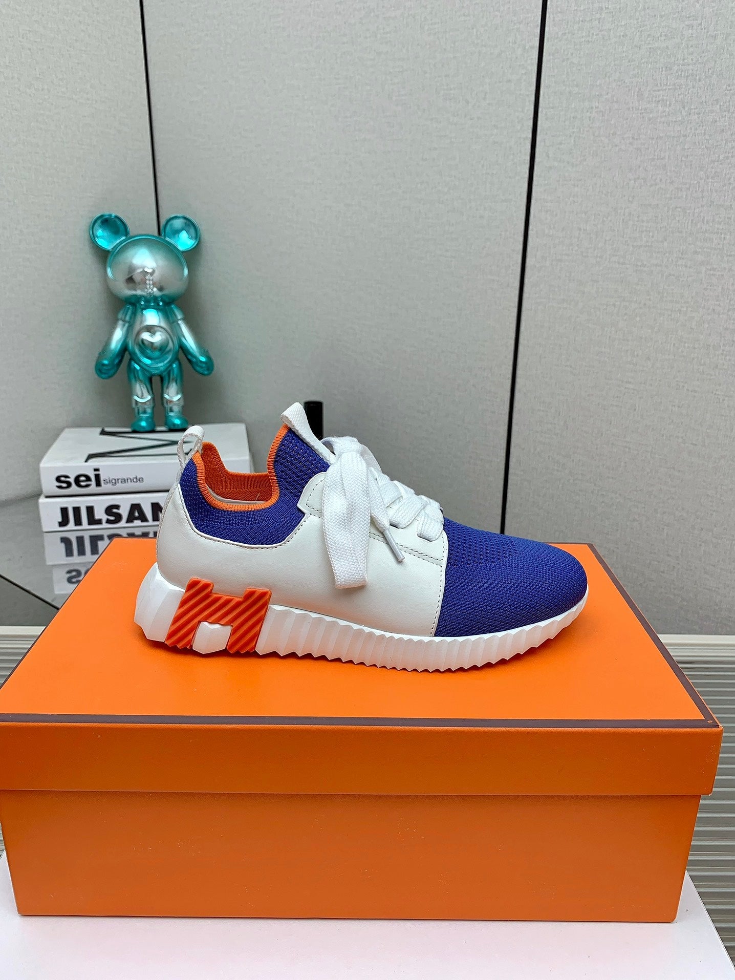 HM Depart Slip-on Sneaker In Blue Woven Fabric 106339