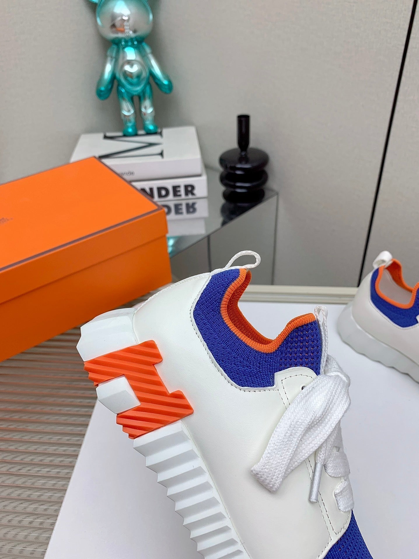 HM Depart Slip-on Sneaker In Blue Woven Fabric 106339