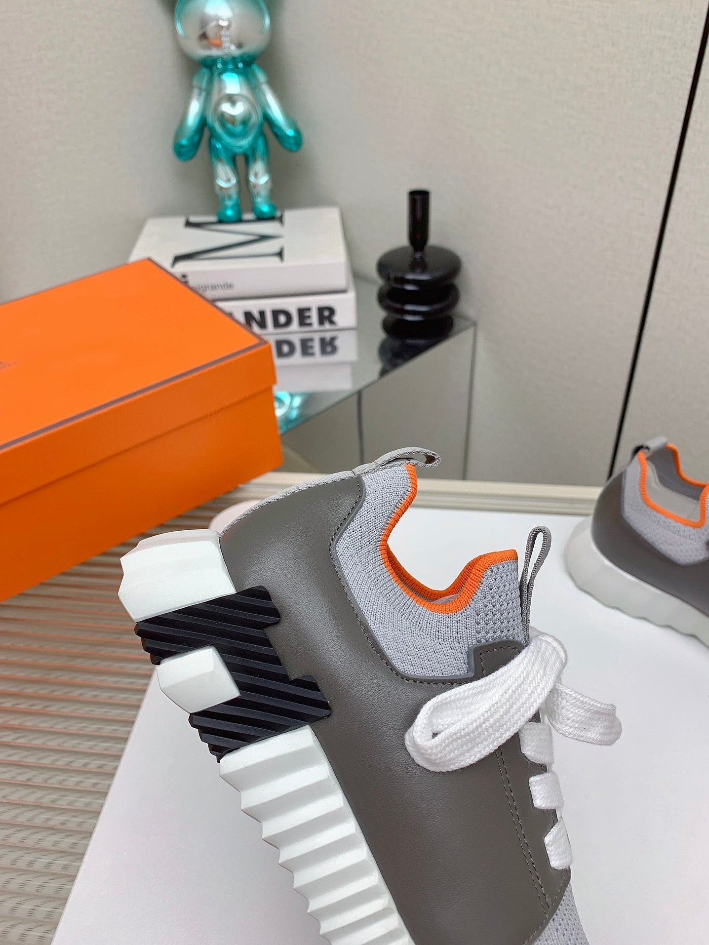 HM Depart Slip-on Sneaker In Grey Woven Fabric 106338