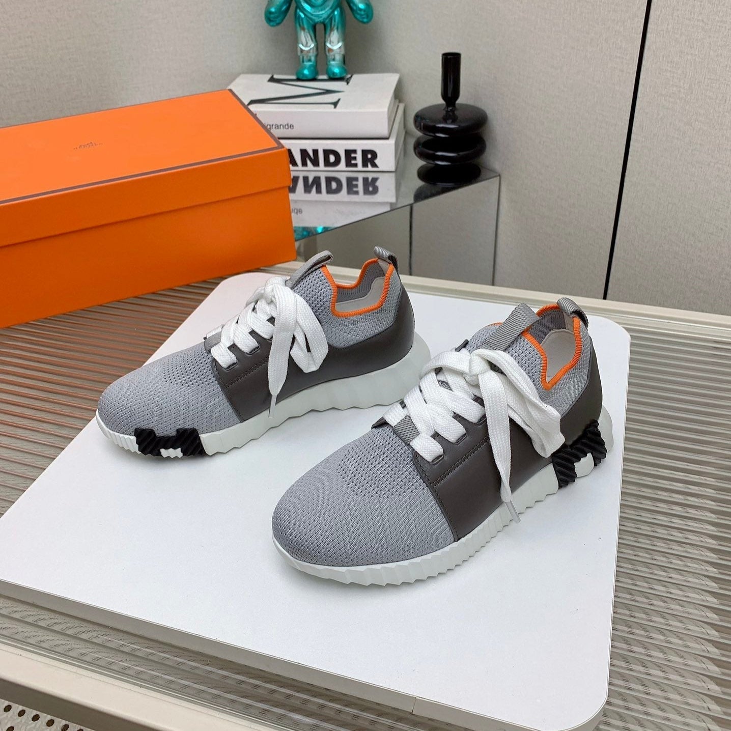 HM Depart Slip-on Sneaker In Grey Woven Fabric 106338