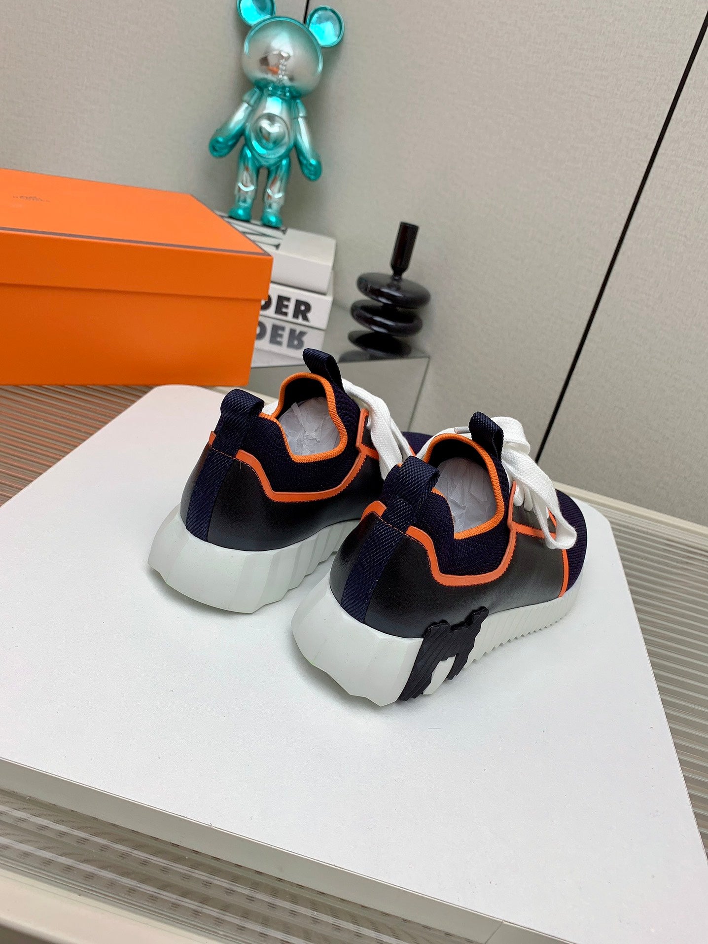 HM Depart Slip-on Sneaker In Dark Navy Blue Woven Fabric 106337