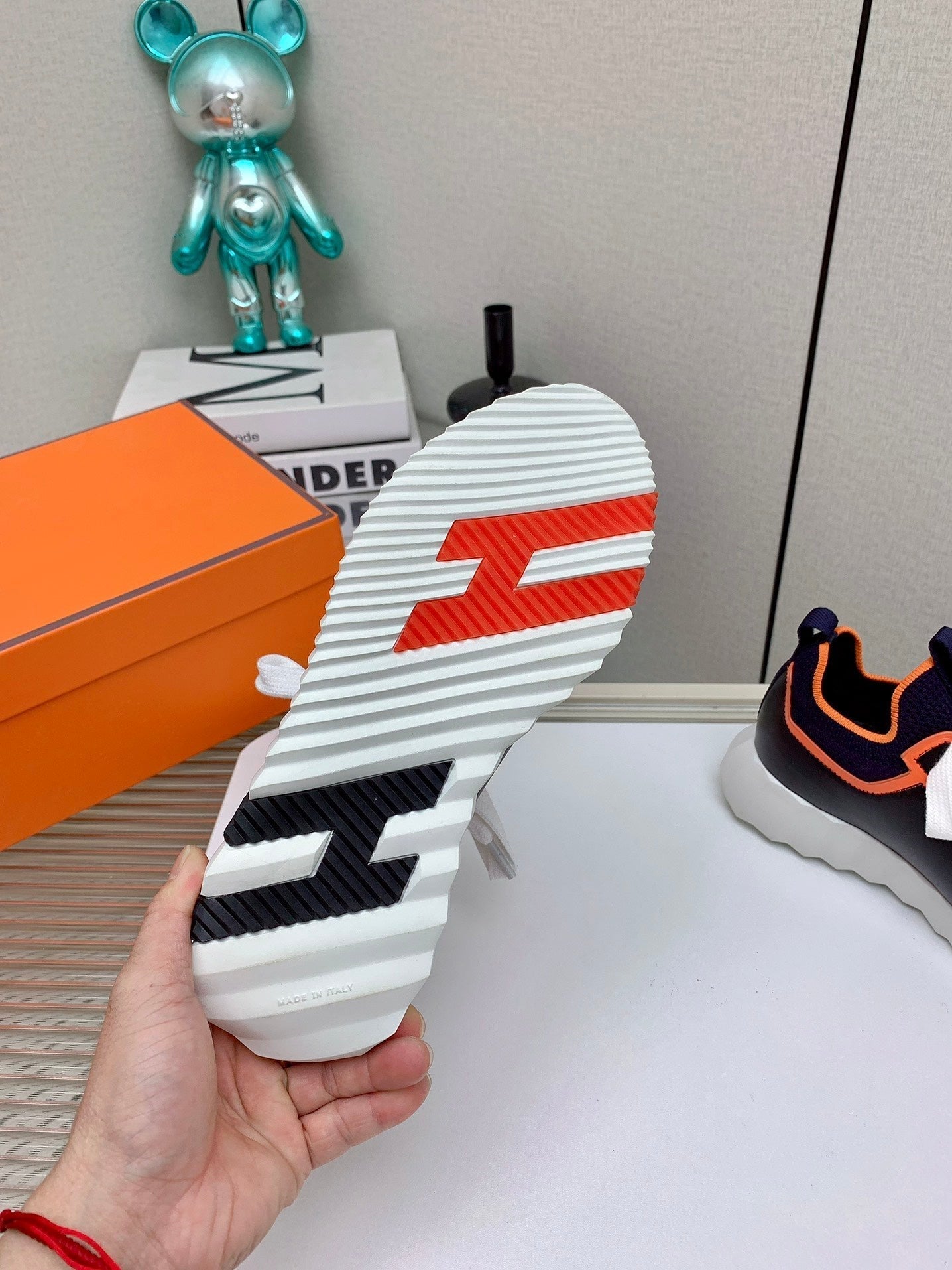 HM Depart Slip-on Sneaker In Dark Navy Blue Woven Fabric 106337