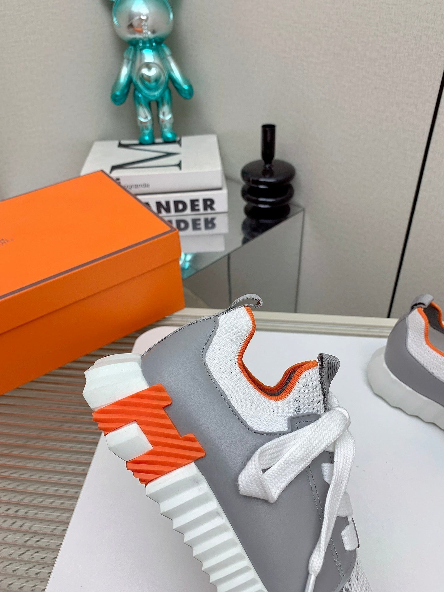 HM Depart Slip-on Sneaker In Grey Omber Woven Fabric 106335