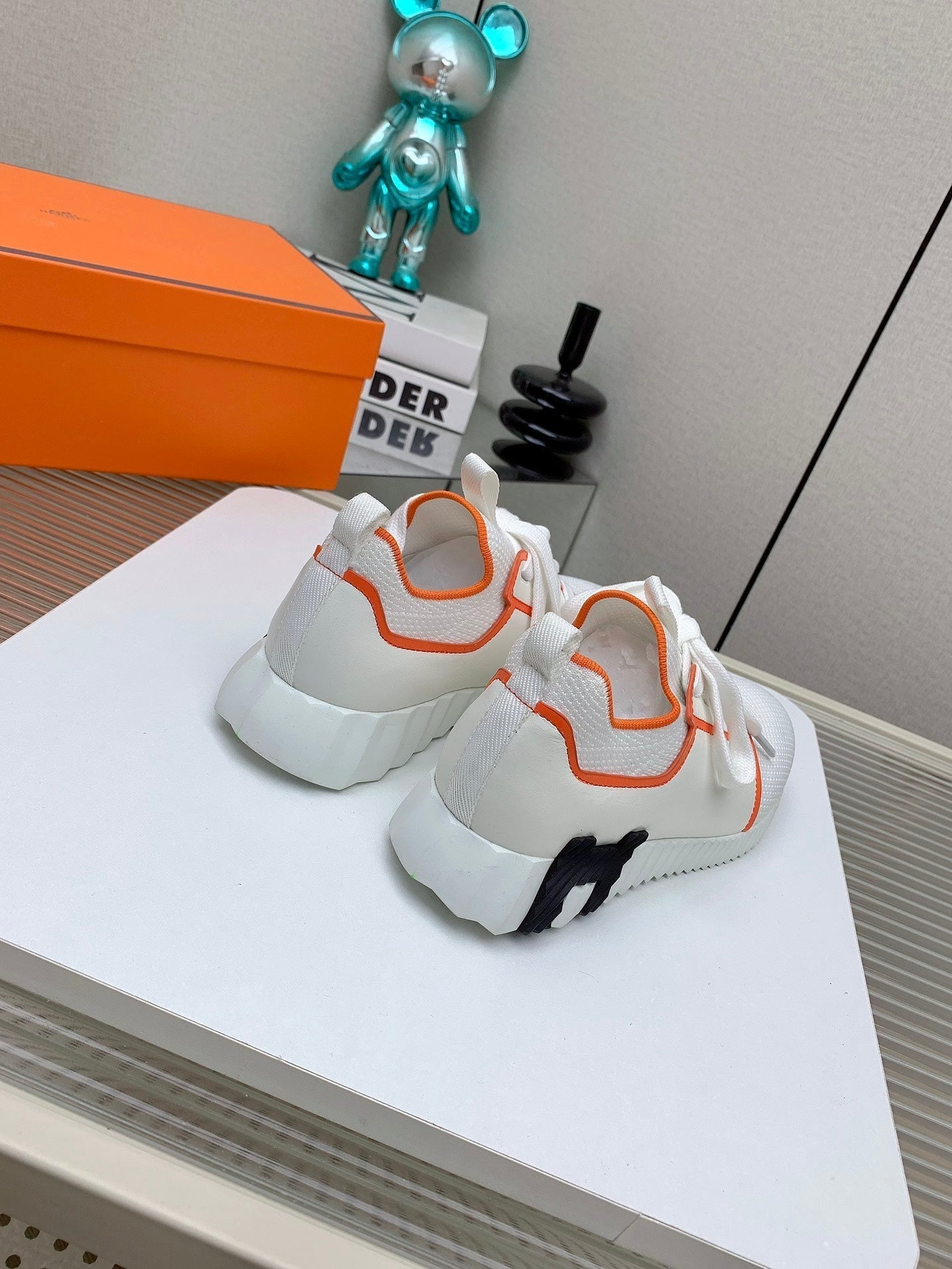 HM Depart Slip-on Sneaker In White Woven Fabric 106323