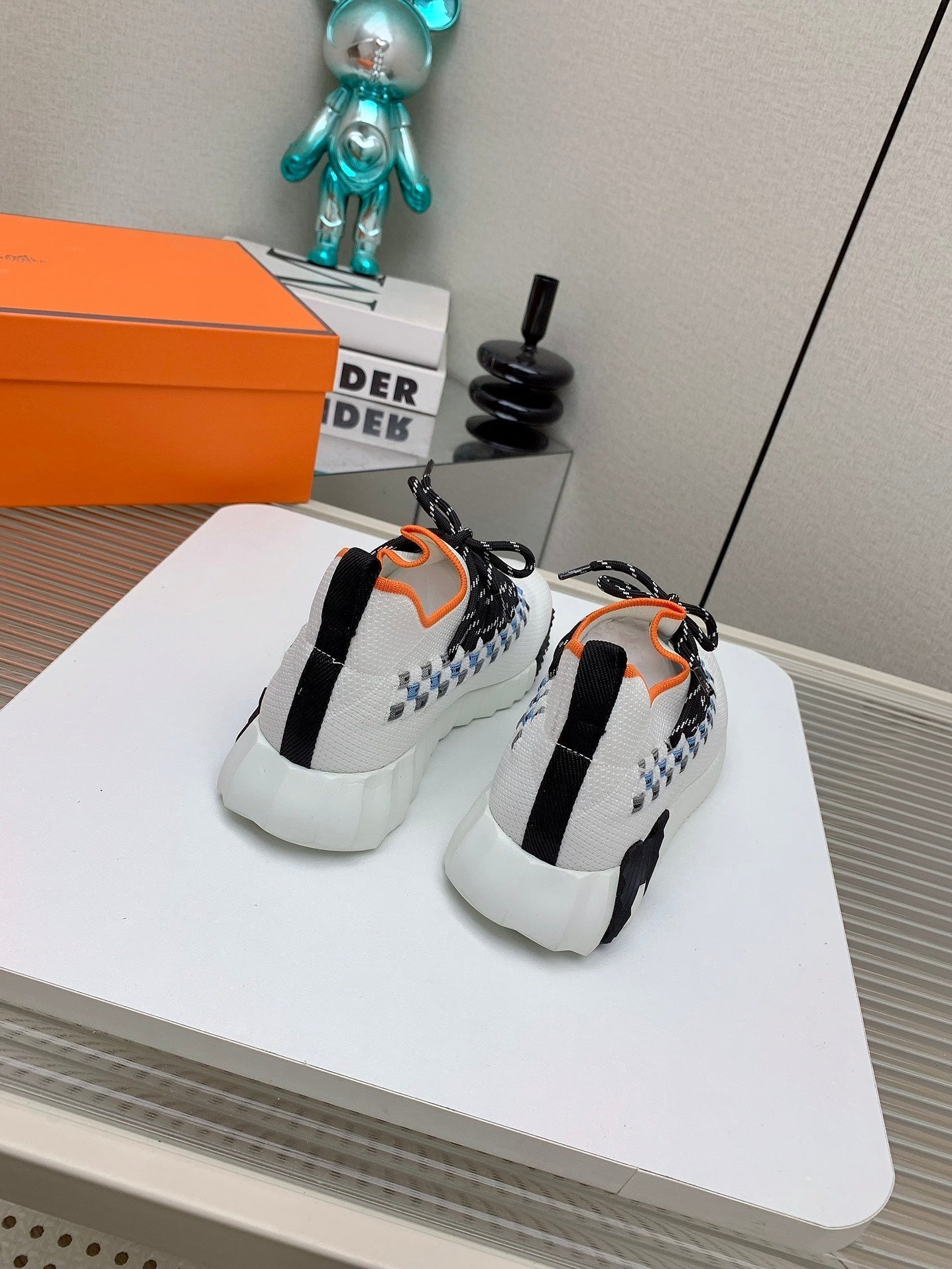 HM Flex slip-on sneaker In White Woven Fabric 106319