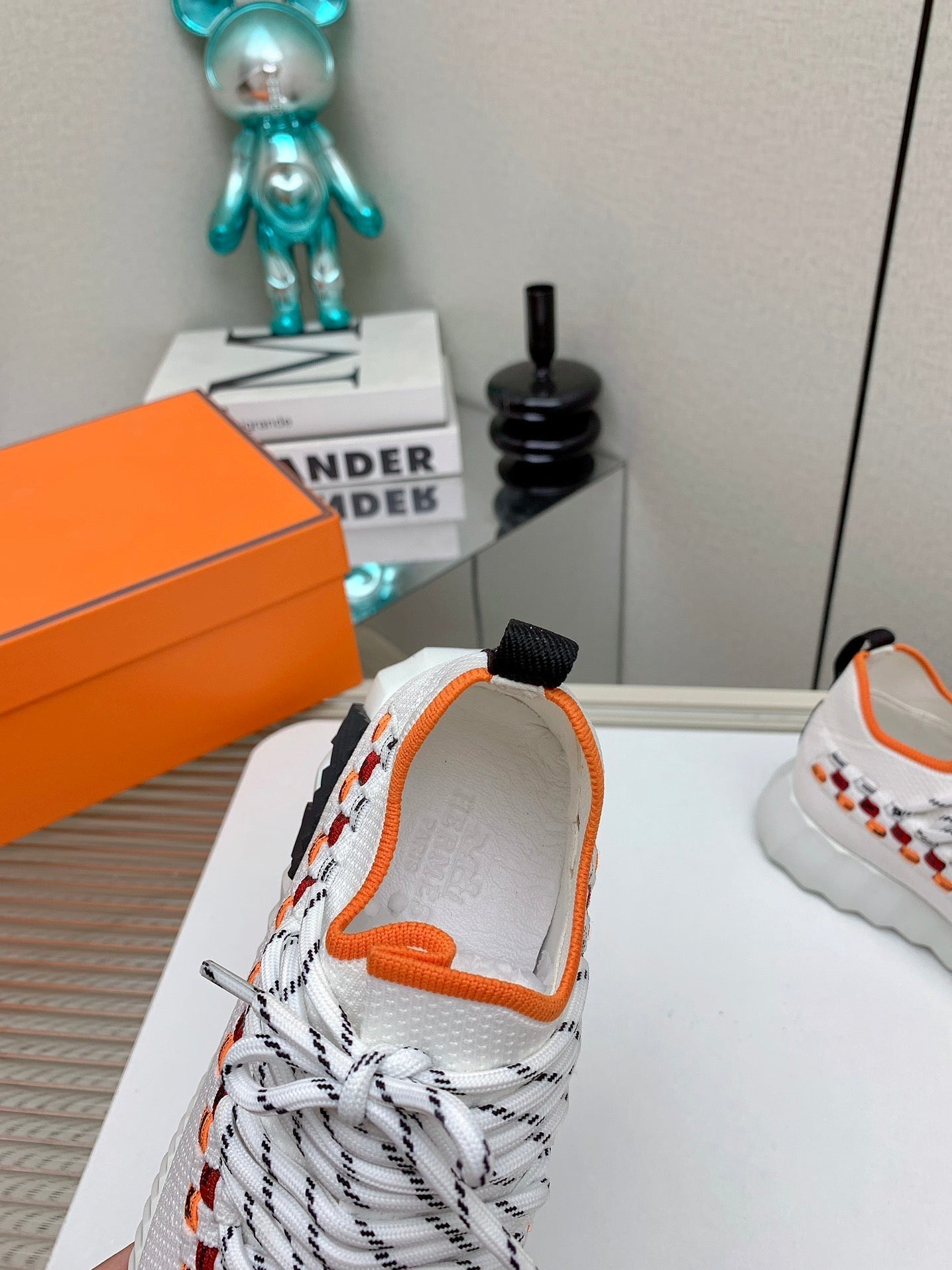 HM Flex slip-on sneaker In White Woven Fabric 106316