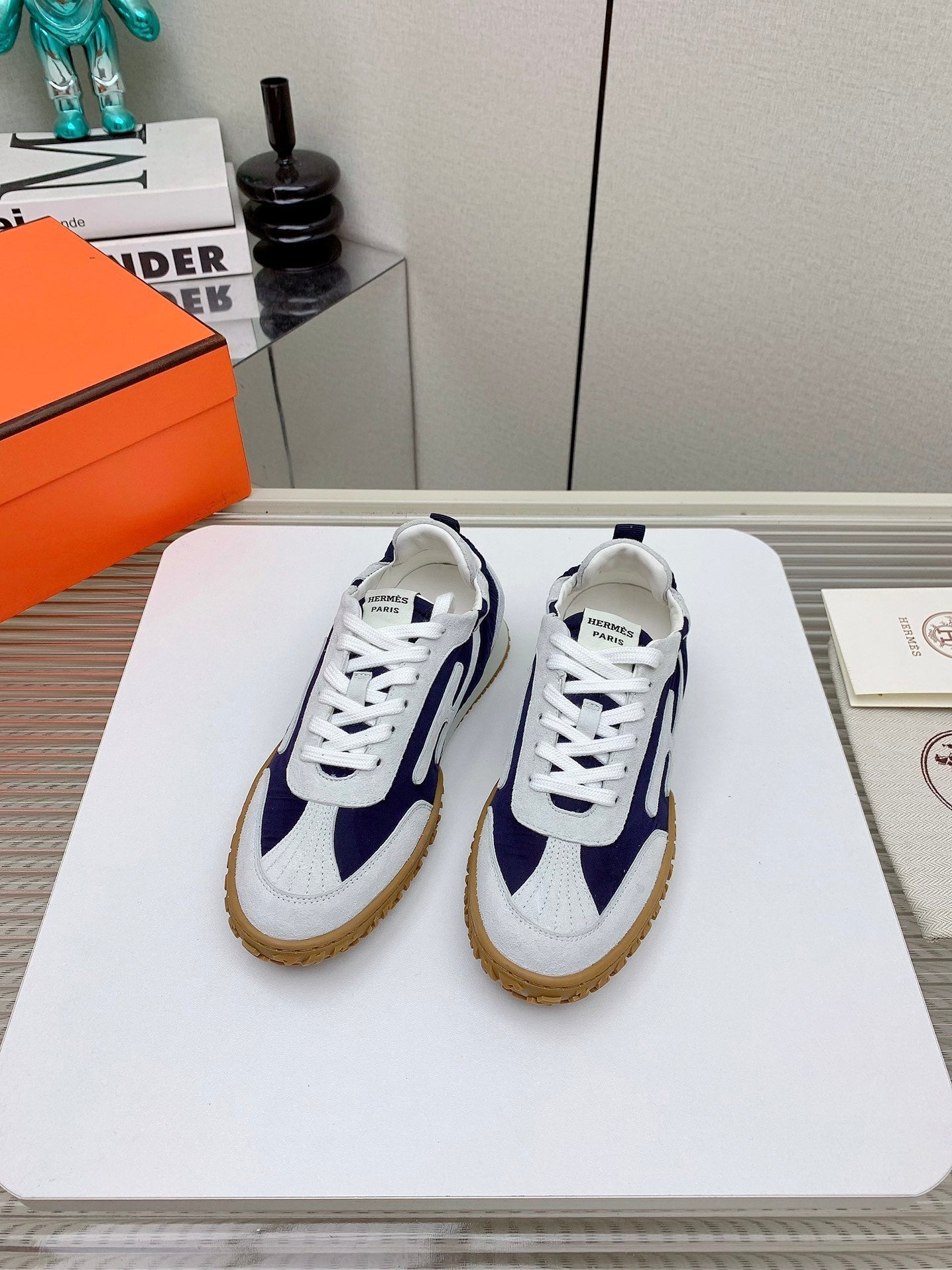 HM Jet Sneaker 20MM Navy Blue Suede 106378